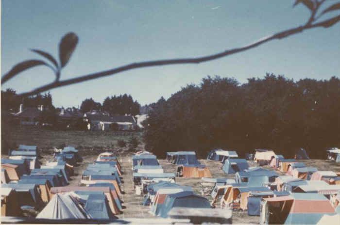 Photograph from Reg Langlois’s archive: I was being spoilt .... with new tents